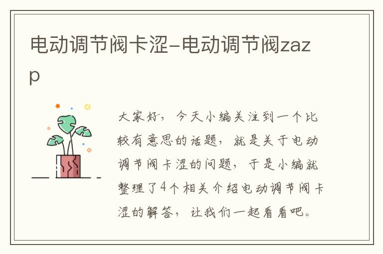 电动调节阀卡涩-电动调节阀zazp